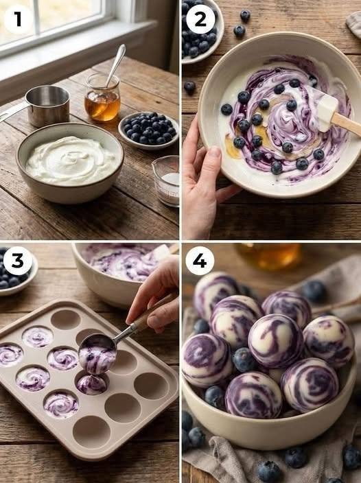 Blueberry Yogurt Swirl Bites Recipe